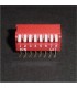 DIP Switch, 8 Position. Piano style